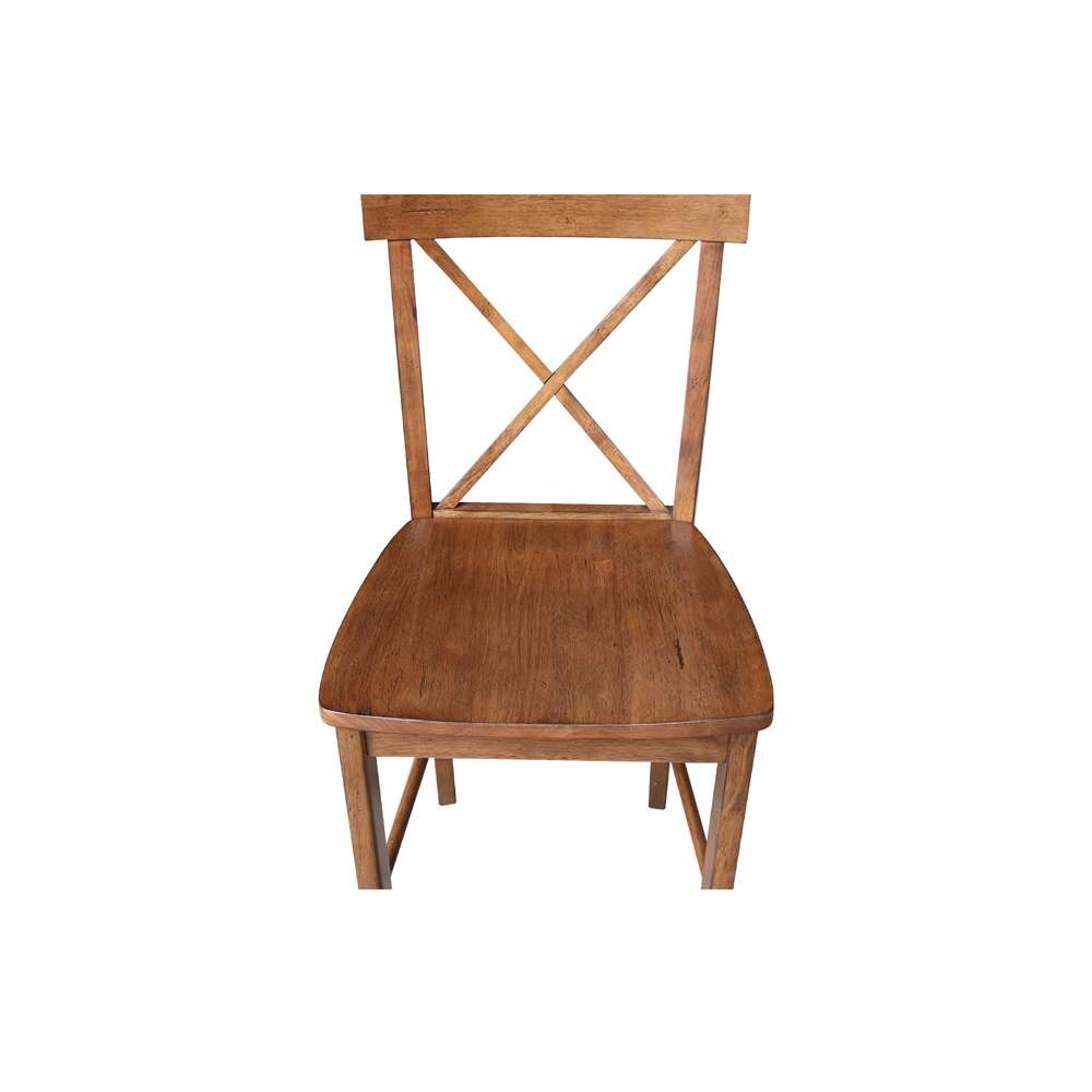 International Concepts - X-Back Counter Height Stool - 24inSH in Distressed Oak Finish - S42-6132 veiw 10