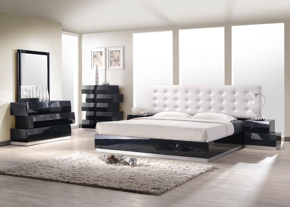 J&M Furniture - Milan 6-Piece Queen Bedroom Set Black veiw 1