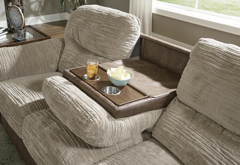 Jackson Furniture - McMahon Sofa w/Drop Down Table in Bark/Jute - 545523117689192136 veiw 6