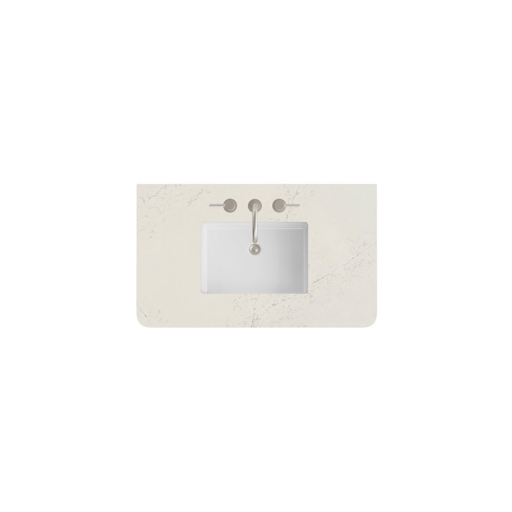 James Martin - 36" Single Radius Cut Top, Widespread 3CM Siberian Silestone w/ Sink - 060-S36RCWS-SFR-SNK view 1