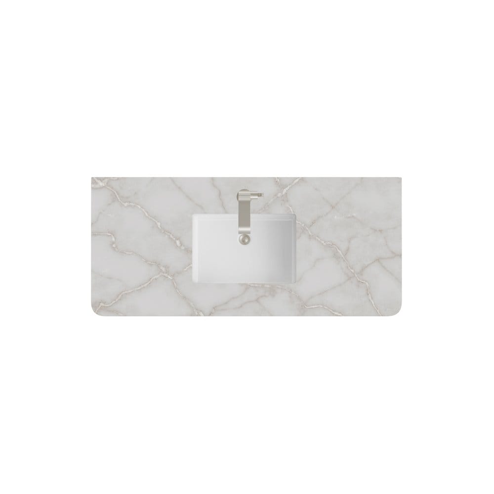 James Martin - 48" Single Radius Cut Top, 3 CM Victorian Silver Silestone w/ Sink - 060-S48RC-VSL-SNK view 1