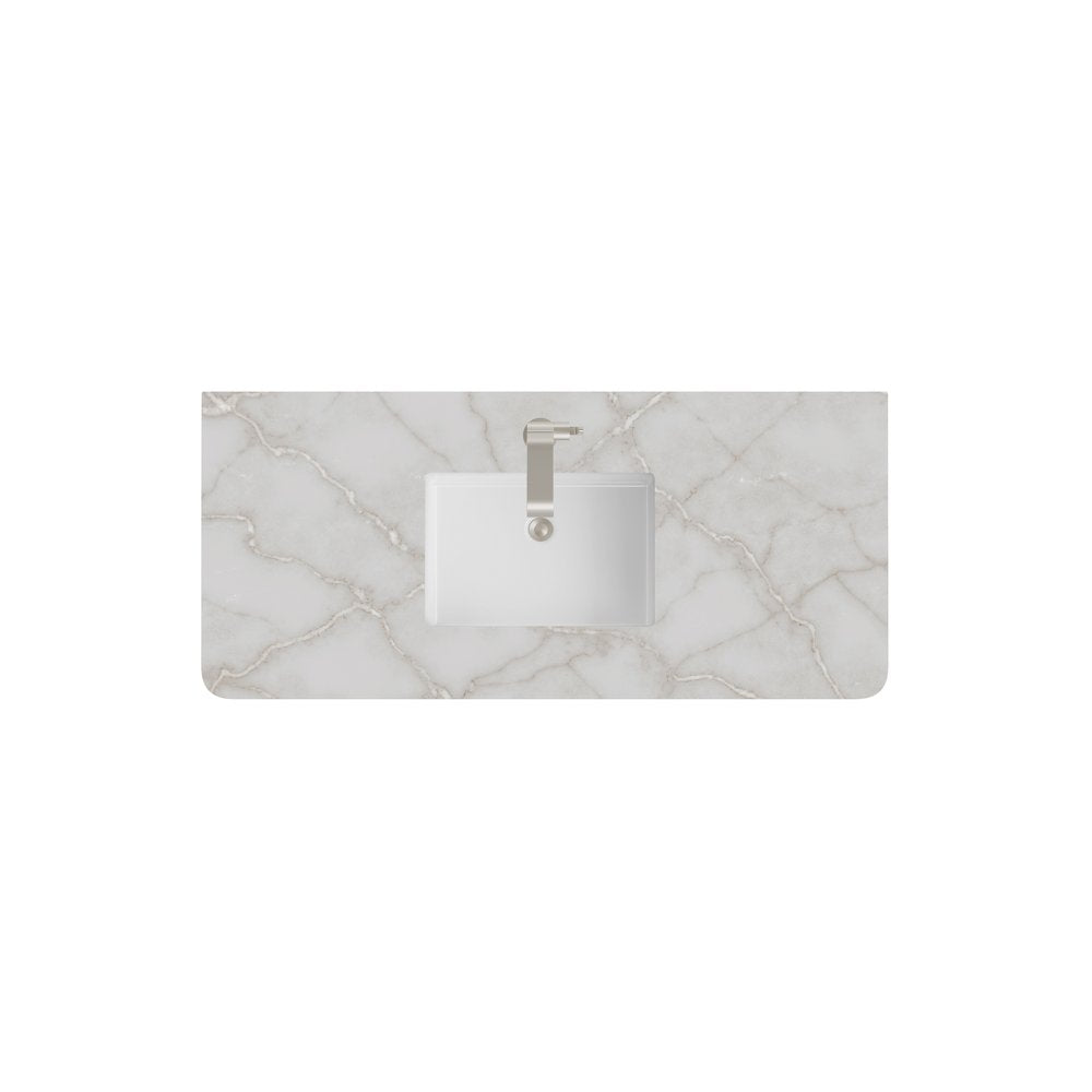 James Martin - 48" Single Radius Cut Top, 3 CM Victorian Silver Silestone w/ Sink - 060-S48RC-VSL-SNK view 1