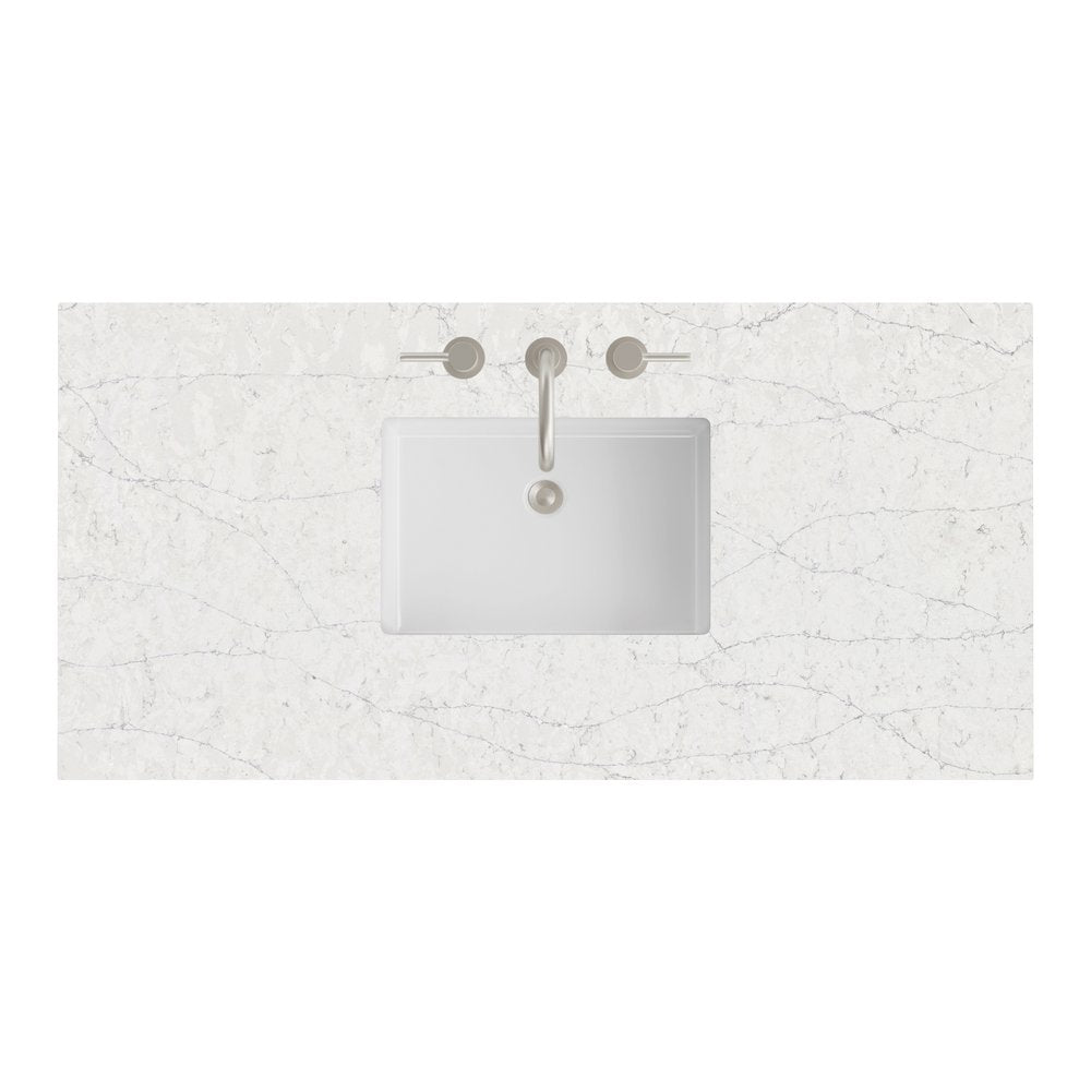 James Martin - 48" Single Top, 3 CM Eternal Jasmine Pearl Silestone w/ Sink - 050-S48-EJP-SNK view 1