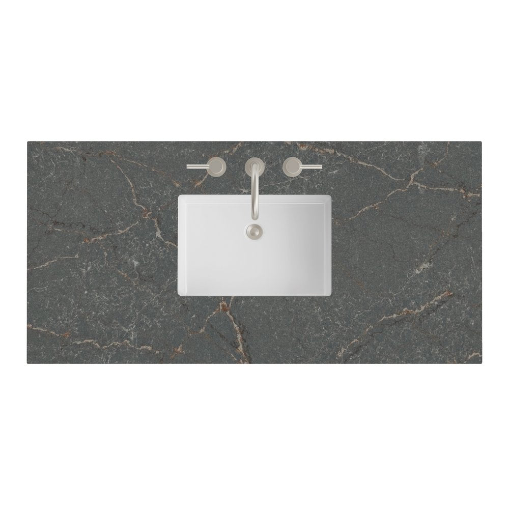 James Martin - 48" Single Top, 3 CM Parisien Bleu Silestone w/ Sink - 050-S48-PBL-SNK view 1