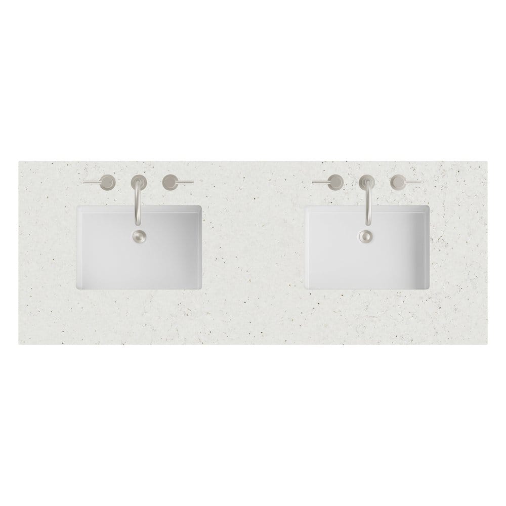 James Martin - 60" Double Top, 3 CM Lime Delight Silestone w/ Sink - 050-S60D-LDL-SNK view 1