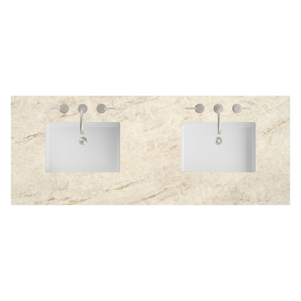 James Martin - 60" Double Top, 3CM Tajnar Eclos w/ Sink - 050-S60D-TJR-SNK view 1