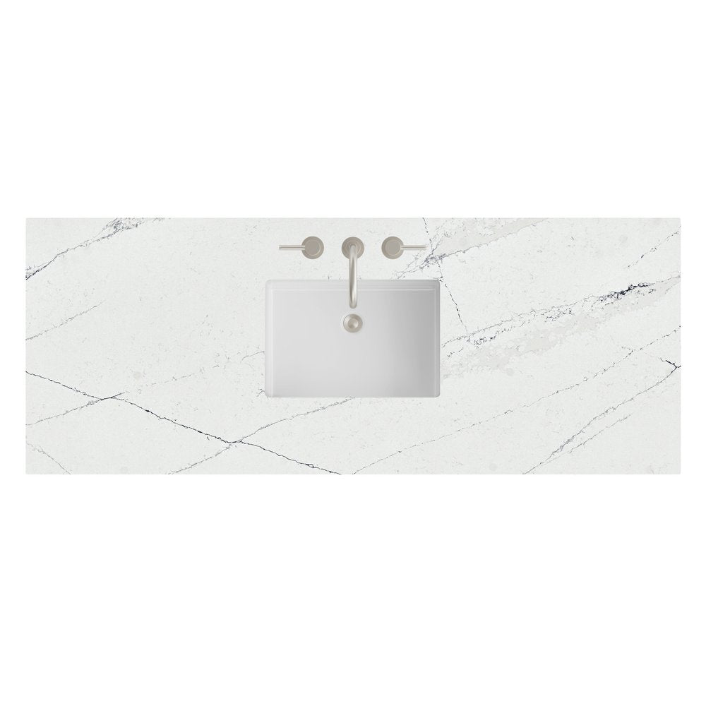 James Martin - 60" Single Top, 3 CM Ethereal Noctis Silestone w/ Sink - 050-S60S-ENC-SNK view 1