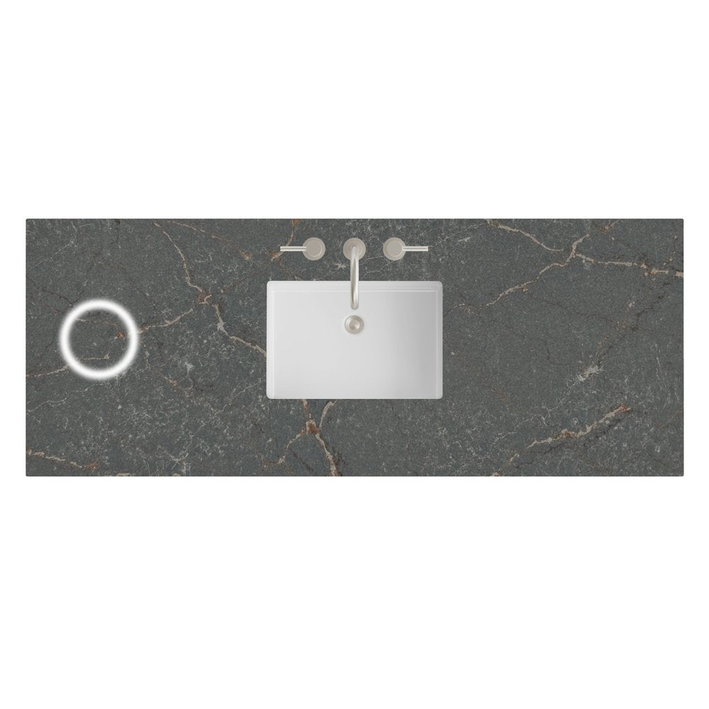 James Martin - 60" Single Top, 3 CM Parisien Bleu Silestone w/ Sink & FreePower Wireless Charger - 050-S60S-FP-PBL-SNK view 1