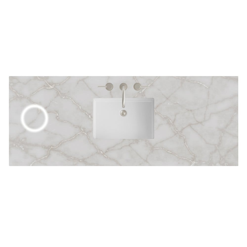 James Martin - 60" Single Top, 3 CM Victorian Silver Silestone w/ Sink & FreePower Wireless Charger - 050-S60S-FP-VSL-SNK view 1