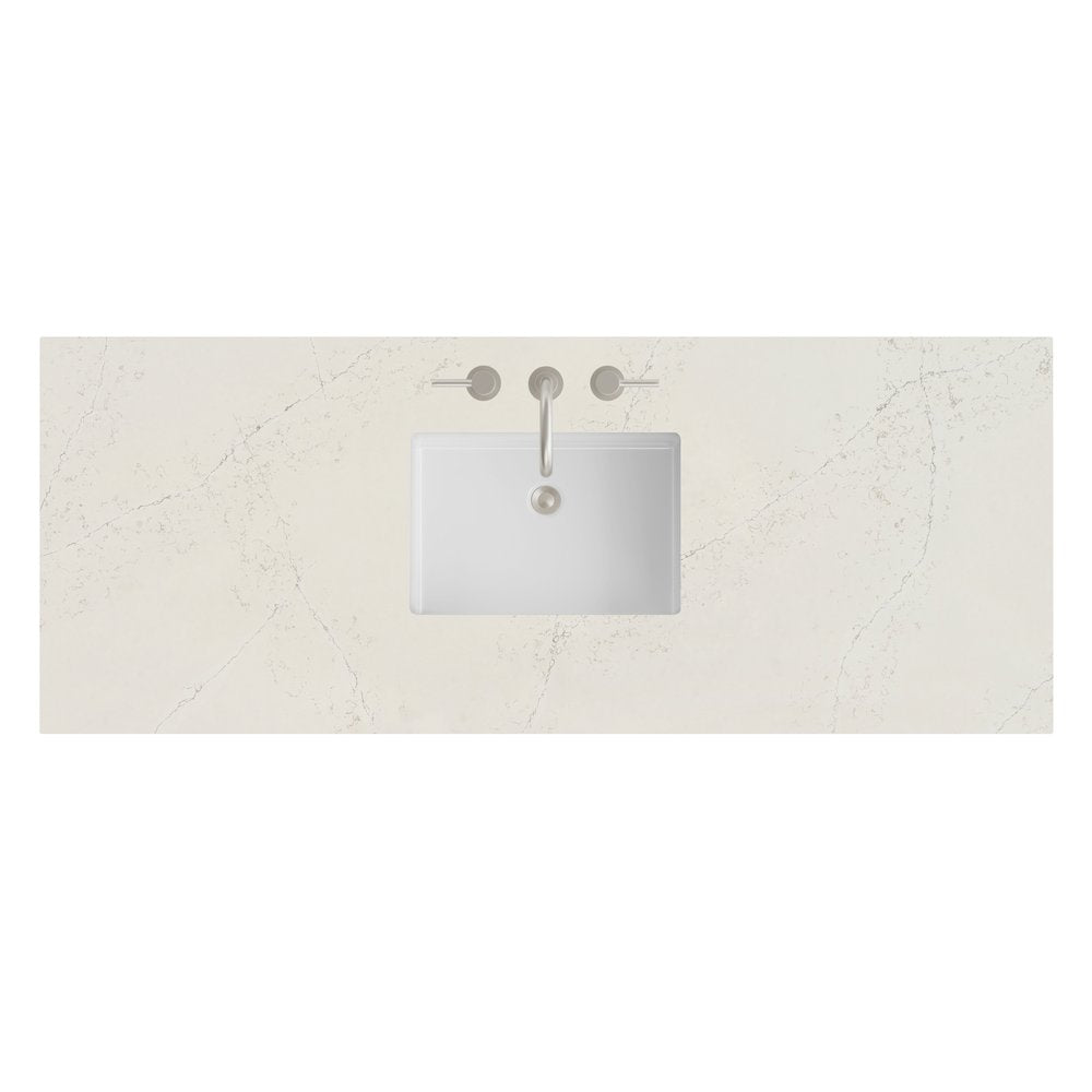 James Martin - 60" Single Top, 3CM Siberian Silestone w/ Sink - 050-S60S-SFR-SNK view 1