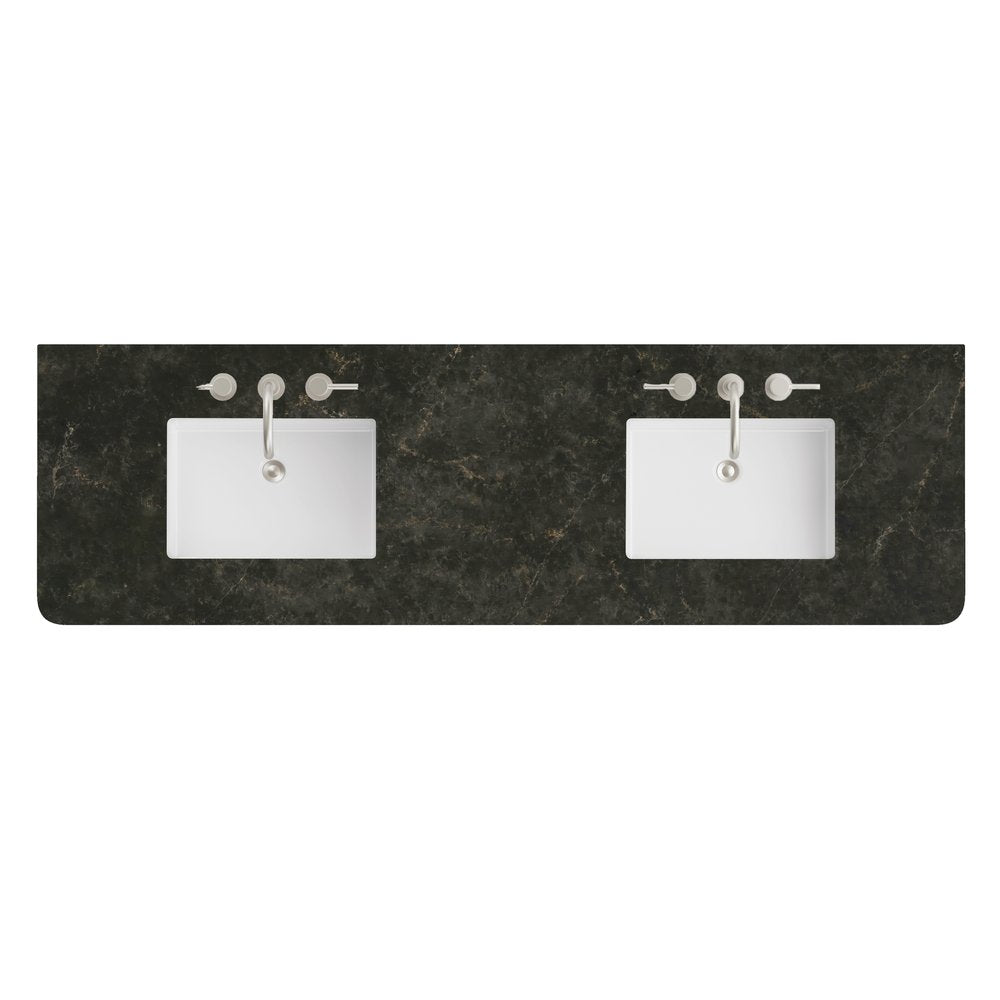 James Martin - 72" Double Radius Cut Top, Widespread 3CM Phantome Eclos w/ Sink - 060-S72RCWS-PHT-SNK view 1