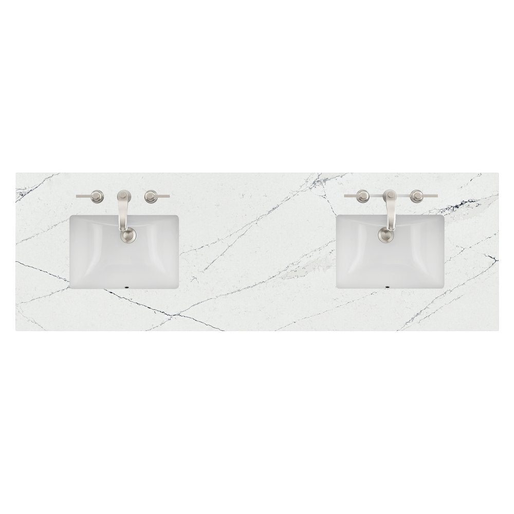 James Martin - 72" Double Top, 3 CM Ethereal Noctis Quartz w/ Sink - 040-S72-ENC-SNK view 1