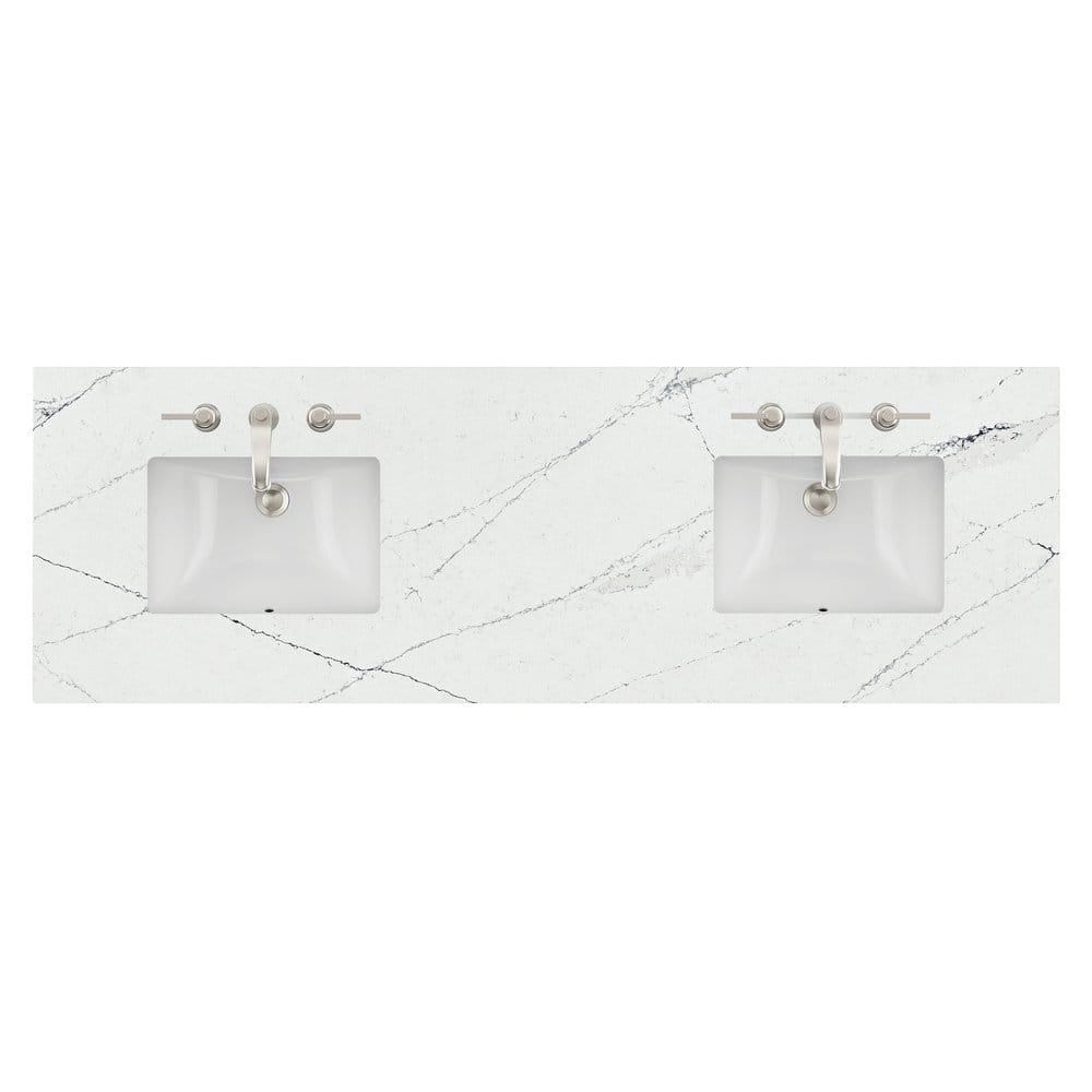 James Martin - 72" Double Top, 3 CM Ethereal Noctis Quartz w/ Sink - 040-S72-ENC-SNK view 1
