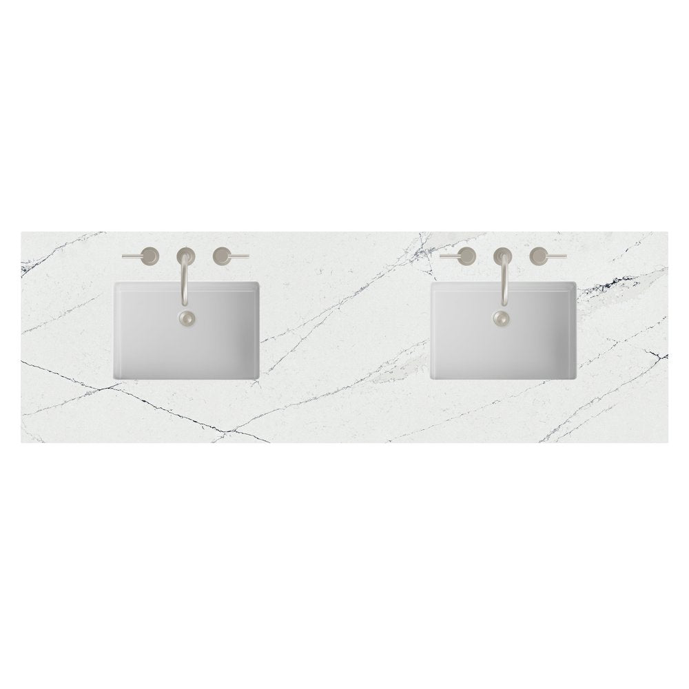 James Martin - 72" Double Top, 3 CM Ethereal Noctis Silestone w/ Sink - 050-S72-ENC-SNK view 1