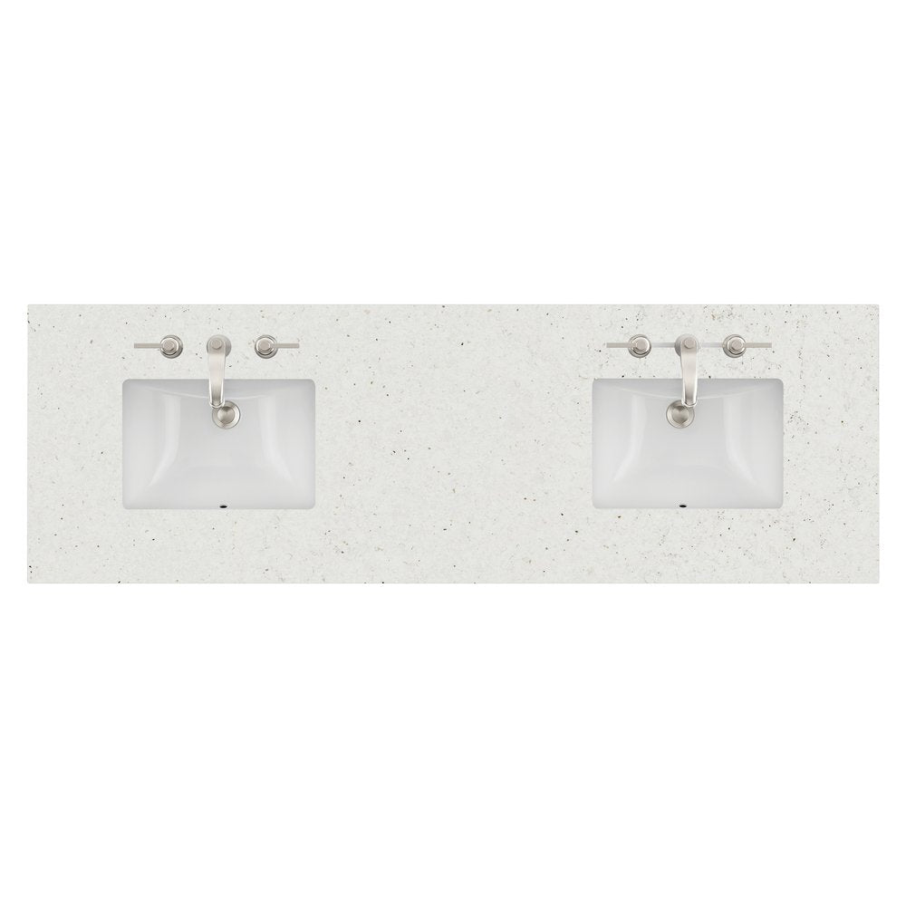 James Martin - 72" Double Top, 3 CM Lime Delight Quartz w/ Sink - 040-S72-LDL-SNK view 1