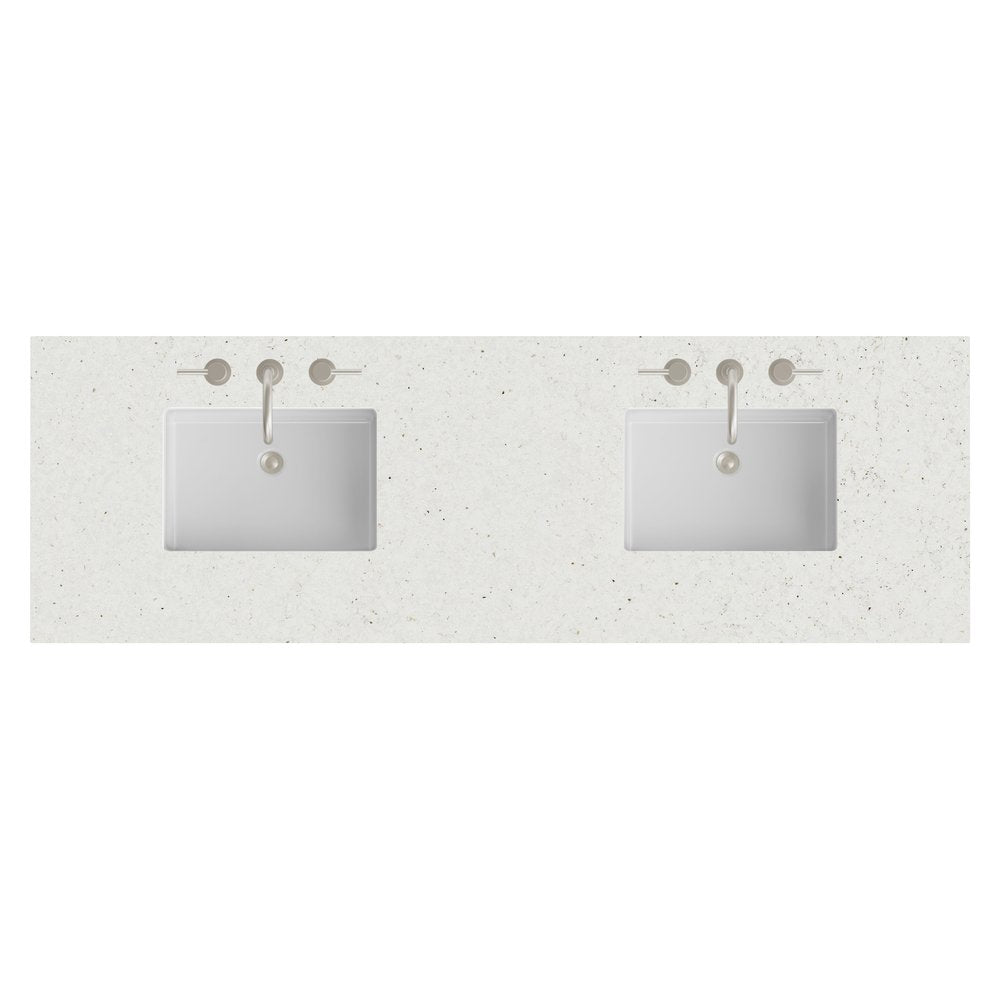 James Martin - 72" Double Top, 3 CM Lime Delight Silestone w/ Sink - 050-S72-LDL-SNK view 1