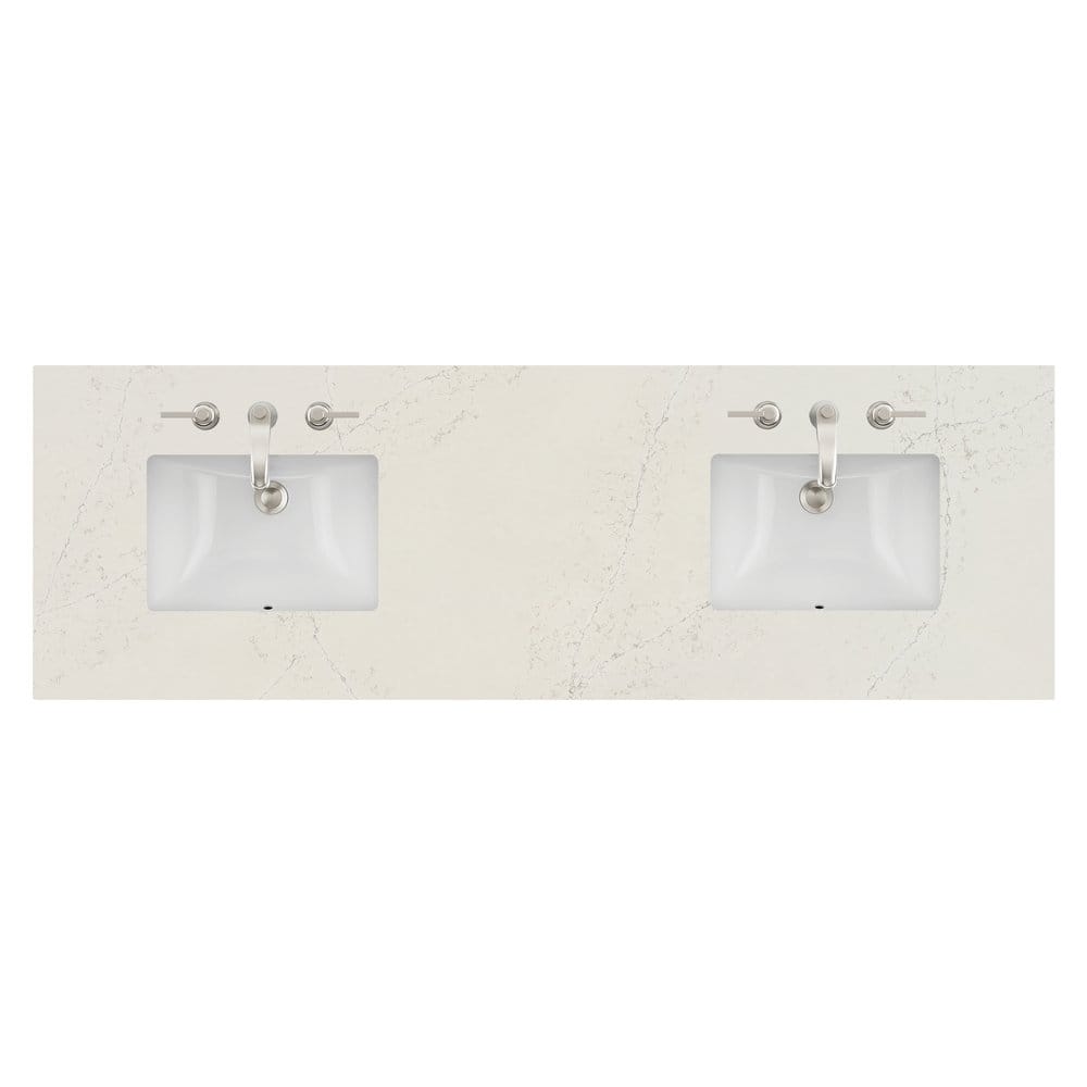 James Martin - 72" Double Top, 3CM Siberian Silestone w/ Sink - 040-S72-SFR-SNK view 1
