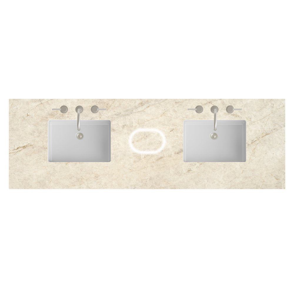 James Martin - 72" Double Top, 3CM Tajnar Eclos w/ Sink & FreePower Wireless Charger - 050-S72-FP-TJR-SNK view 1