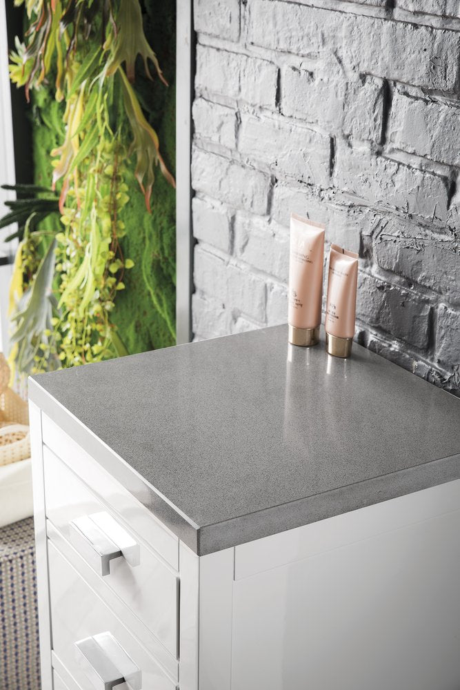 James Martin - Addison 15" Base Cabinet, Glossy White w/ 3 CM Eternal Serena Top - E444-BC15-GW-3ESR view 2