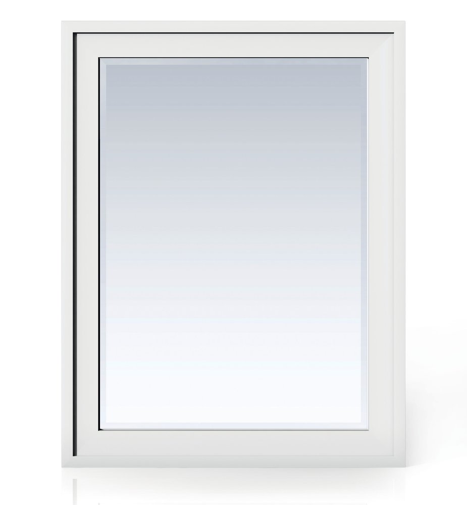James Martin - Addison 30" Rectangular Mirror, Glossy White - E444-M30-GW view 1