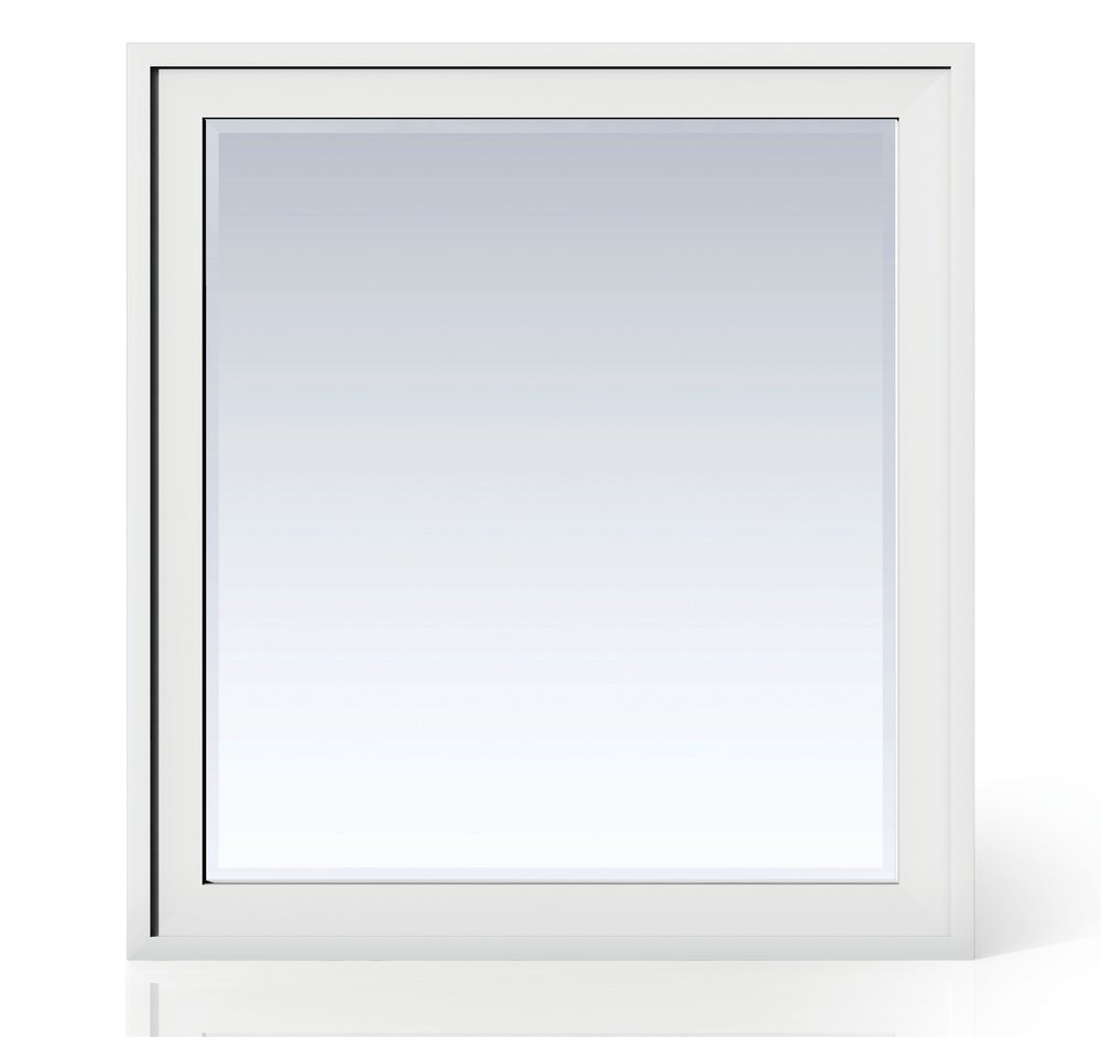 James Martin - Addison 36" Rectangular Mirror, Glossy White - E444-M36-GW view 1