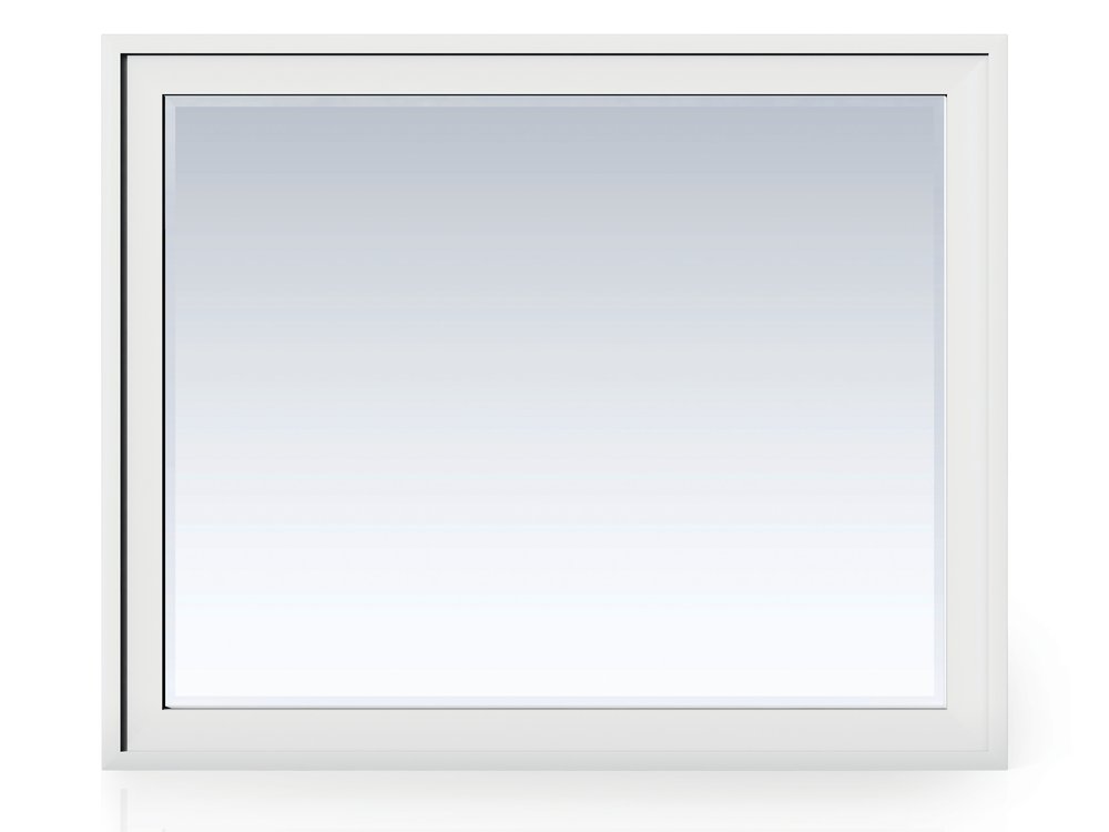 James Martin - Addison 48" Rectangular Mirror, Glossy White - E444-M48-GW view 1