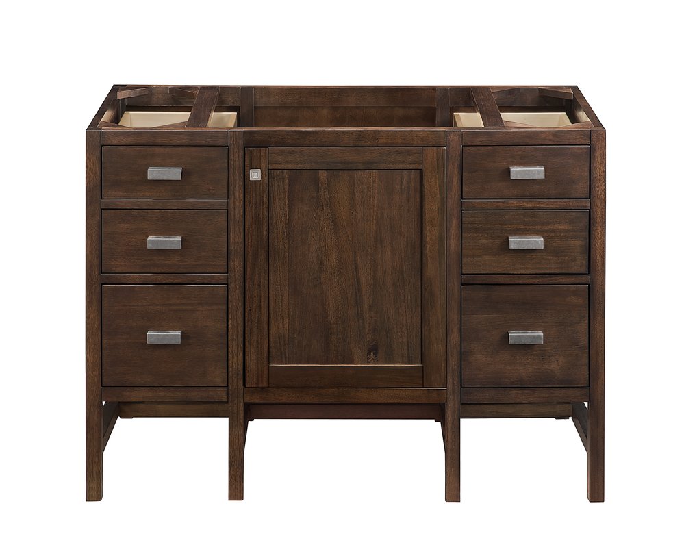 James Martin - Addison 48" Single Vanity, Mid-Century Acacia w/ 3 CM Charcoal Soapstone Silestone Top - E444-V48-MCA-3CSP view 5