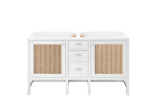 James Martin - Addison 60" Double Vanity Cabinet, Glossy White - E444-V60D-GW view 2