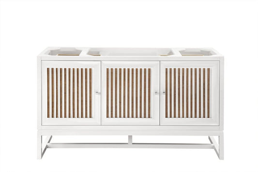 James Martin - Athens 60" Single Vanity Cabinet, Glossy White - E645-V60S-GW view 2
