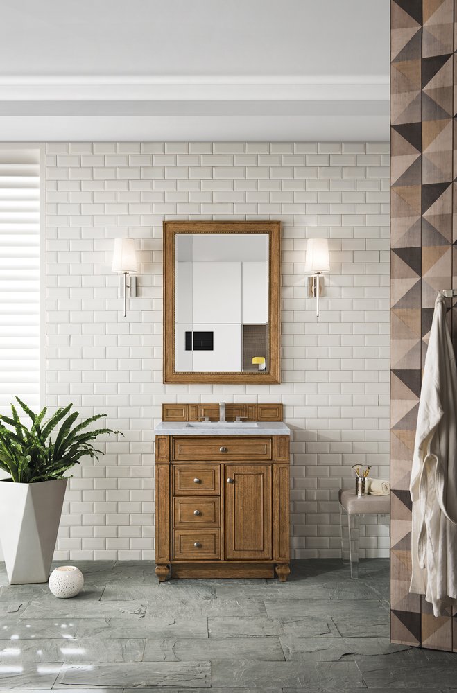 James Martin - Bristol 29" Rectangular Mirror, Saddle Brown - 157-M29-SBR view 2