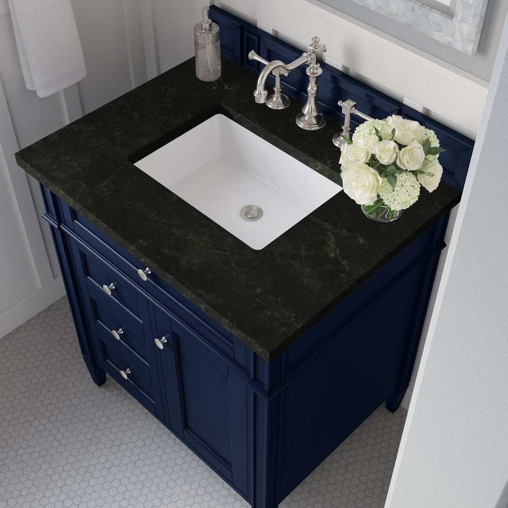 James Martin - Brittany 30" Single Vanity, Victory Blue, w/ 3 CM Phantome Eclos Top - 650-V30-VBL-3PHT view 5