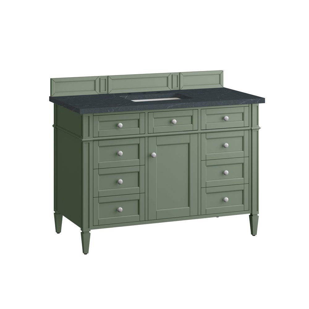 James Martin - Brittany 48" Single Vanity, Smokey Celadon w/ 3 CM Charcoal Soapstone Top - 650-V48-SC-3CSP view 7