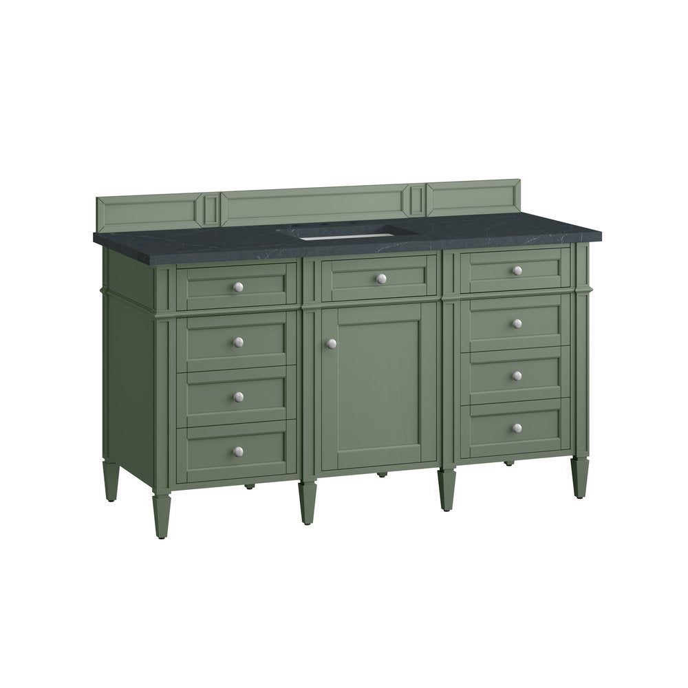 James Martin - Brittany 60" Single Vanity, Smokey Celadon w/ 3 CM Charcoal Soapstone Top - 650-V60S-SC-3CSP view 7