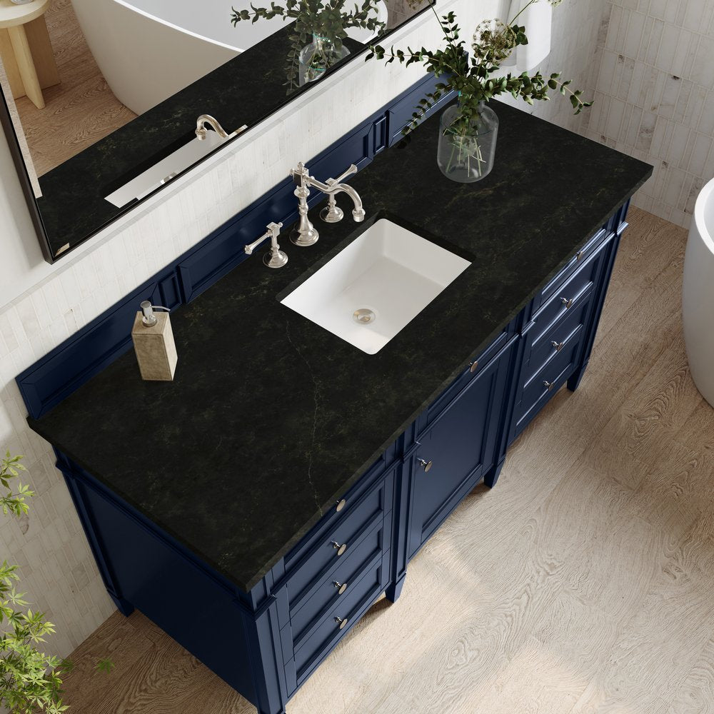 James Martin - Brittany 60" Single Vanity, Victory Blue, w/ 3 CM Phantome Eclos Top - 650-V60S-VBL-3PHT view 6
