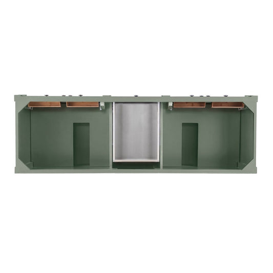 James Martin - Brittany 72" Double Vanity Cabinet, Smokey Celadon - 650-V72-M-SC view 2