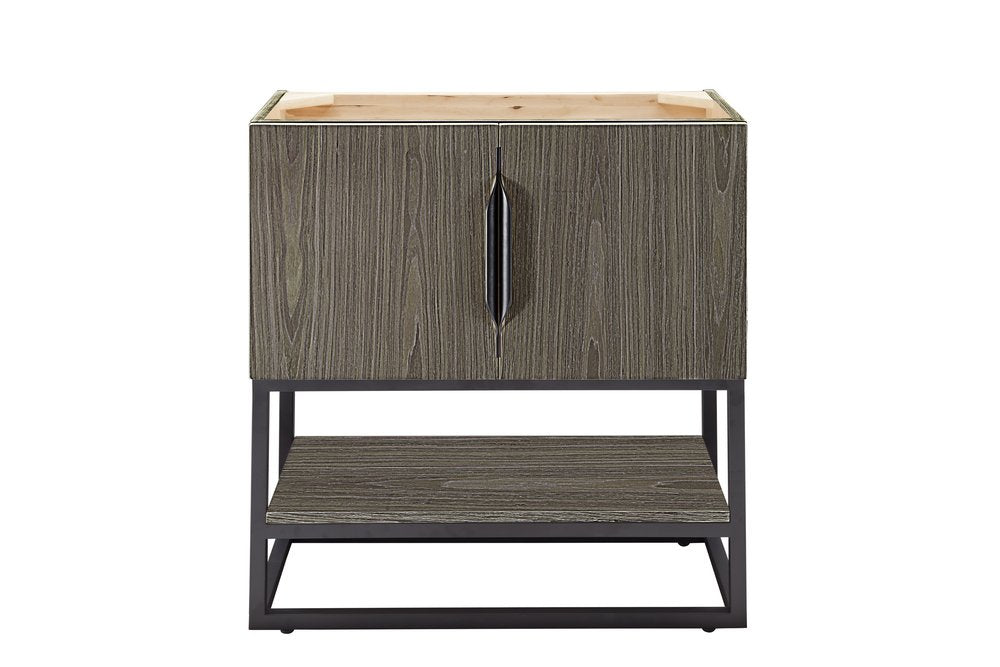 James Martin - Columbia 31.5" Single Vanity Cabinet, Ash Gray, Matte Black - 883-V31.5-AG-MB view 1