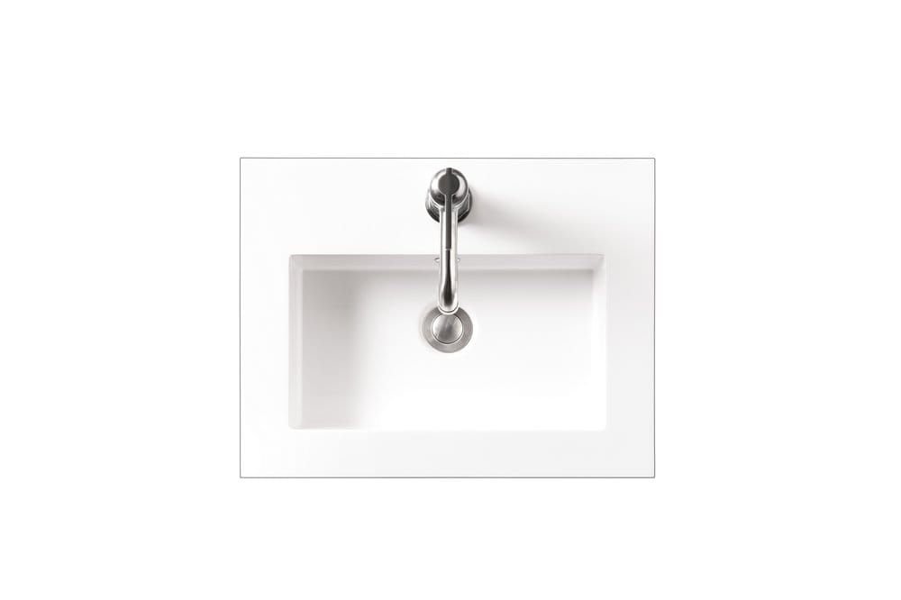 James Martin - Composite Countertop 20"W x 15.4" D Sink , White Glossy - CSP-S2016-WG view 1
