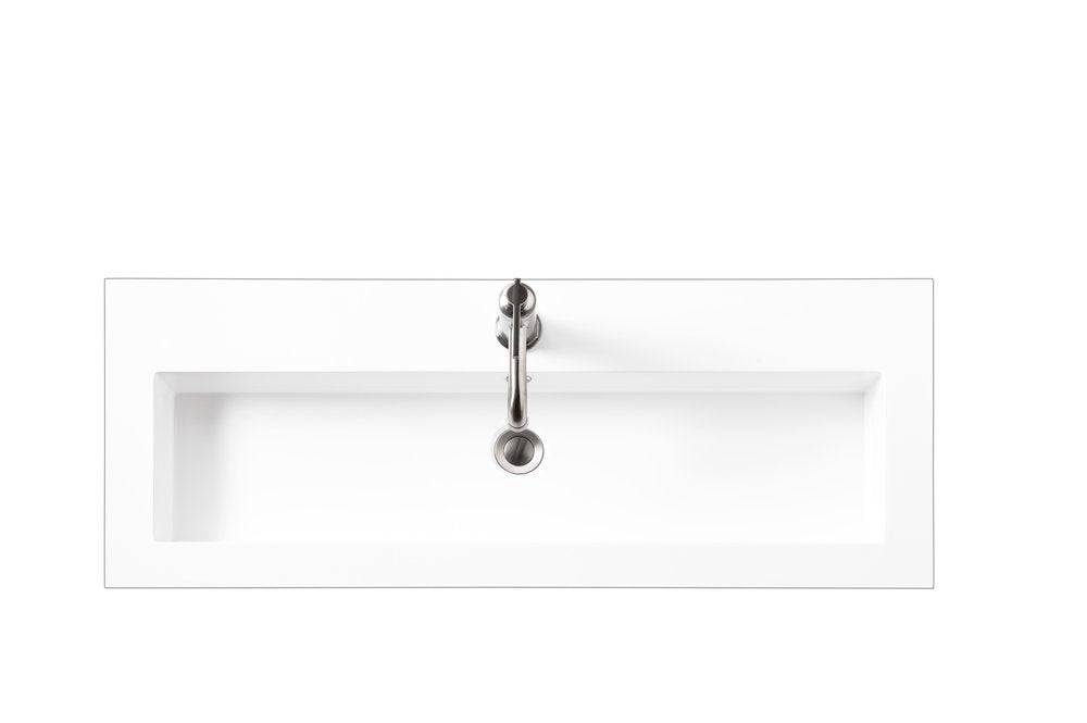 James Martin - Composite Countertop 39.5" W x 15.4" D Sink, White Glossy - CSP-S4016-WG view 1