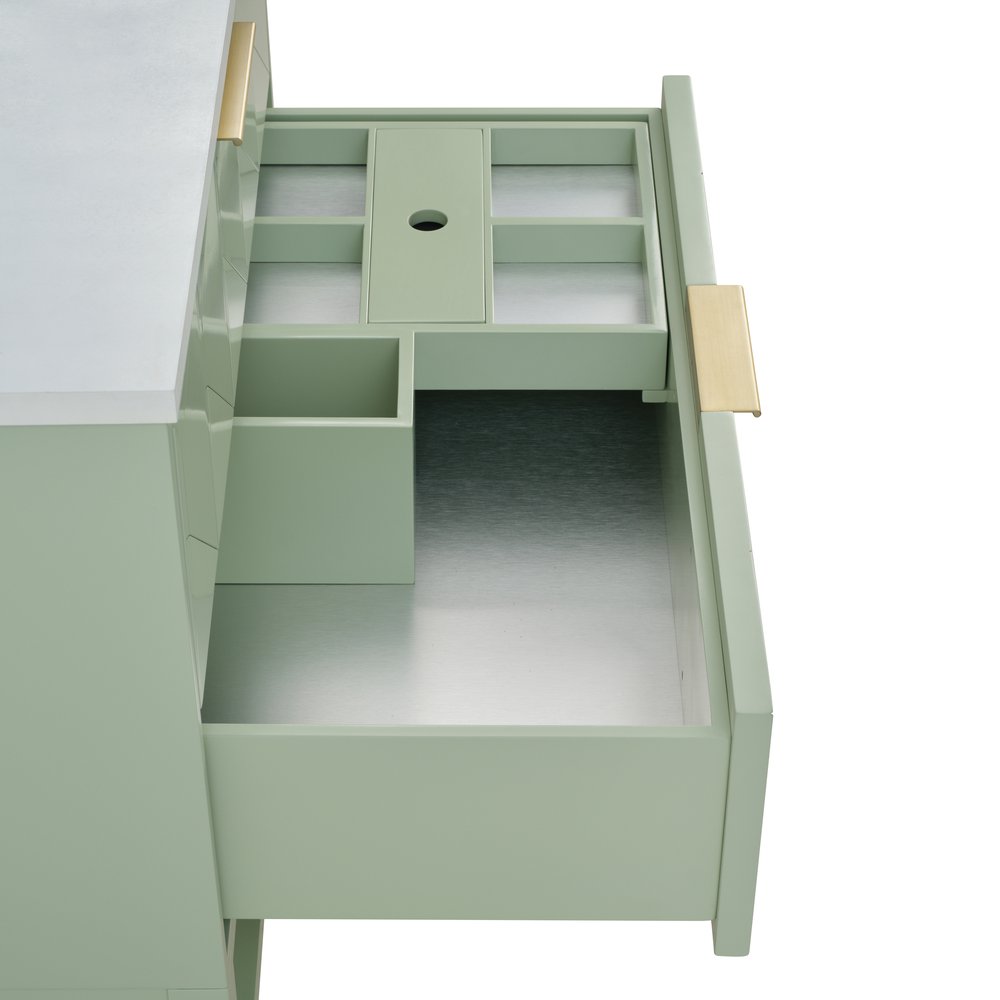 James Martin - Emmeline 36" Single Vanity, Pistachio w/ 3 CM Charcoal Soapstone Top - D100-V36-PST-3CSP view 15