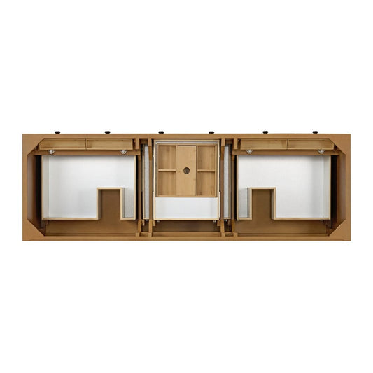 James Martin - Malibu 72" Double Vanity Cabinet, Amber Birch - 505-V72-AMB view 2