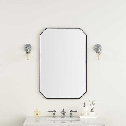 James Martin - Rohe 24" Octagonal Mirror, Satin Nickel - 715-MO24-SN view 2