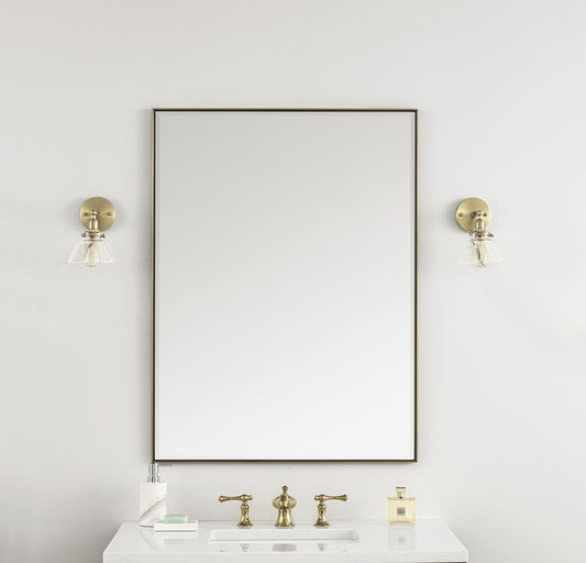 James Martin - Rohe 30" Rectangular Mirror, Champagne Brass - 715-M30-CB view 2