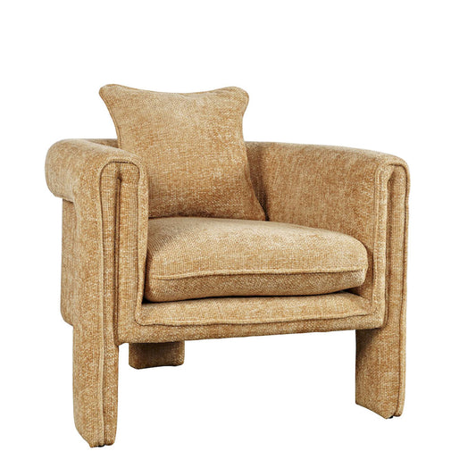 Jofran - Adley Modern Upholstered Vintage Accent Armchair with Pillow - ADLEY-CH-AMBER view 2
