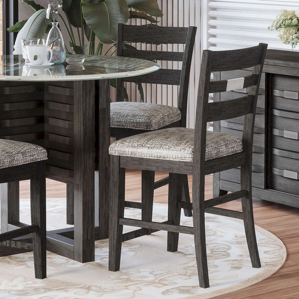 Jofran - Altamonte Ladderback Counter Stool in Brushed Grey (Set of 2) - 1855-BS420KD view 8