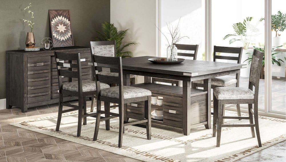 Jofran - Altamonte Rectangle Counter Height Table in Brushed Grey - 1855-72 view 6