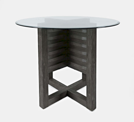 Jofran - Altamonte Round Counter Height Table with Glass Top - Brushed Grey - 1855-50BG48RD view 2