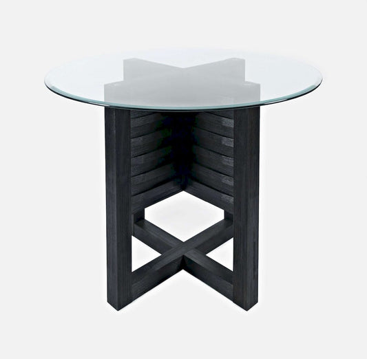 Jofran - Altamonte Round Counter Height Table with Glass Top - Dark Charcoal - 1851-50BG48RD view 2