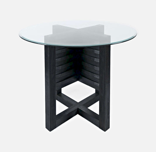 Jofran - Altamonte Round Counter Height Table with Glass Top - Dark Charcoal - 1851-50BG48RD view 2