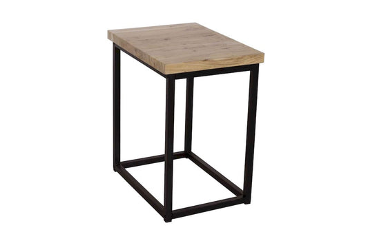 Jofran - Ames Solid Wood Modern Chairside End Table - Natural and Black - 2058-7 view 2