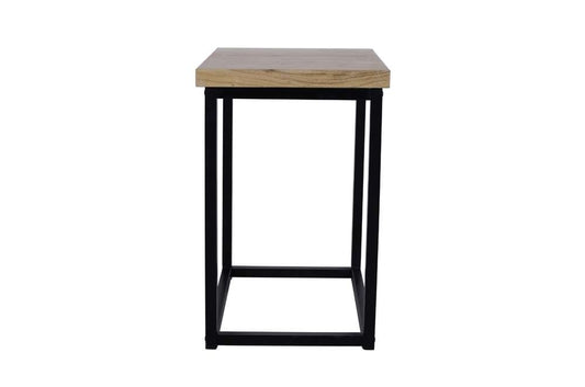 Jofran - Ames Solid Wood Modern Chairside End Table - Natural and Black - 2058-7 veiw 2